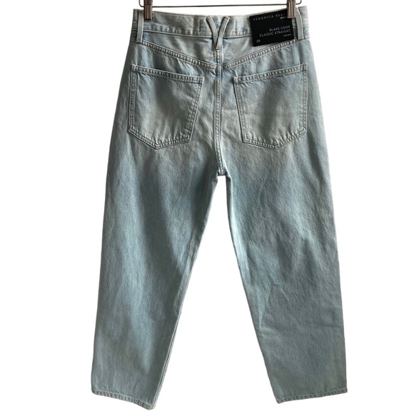 Veronica Beard Blake High-Rise Classic Straight Crop Jeans Aire Wash Size 28 - Picture 16 of 17